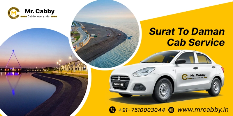 Surat to Daman Cab Service | Surat to Daman One Way or Round Trip Cab Booking Fare Starts at Rs. 11/km - Mr. Cabby
