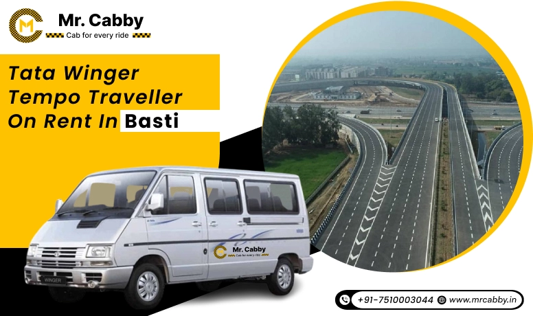 Tata Winger Tempo Traveller on Rent in Basti, Tata Winger Car on Rent in Basti and Get 10% Off - Mr. Cabby