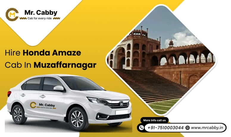 Hire Honda Amaze Taxi on rent in Muzaffarnagar, Honda Amaze cab hire in Muzaffarnagar with a driver - Mr. Cabby