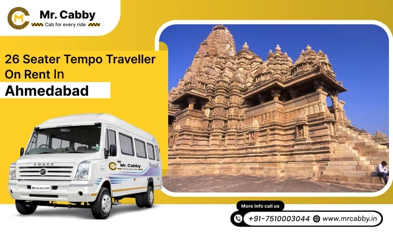 26 Seater Tempo Traveller on Rent in Ahmedabad, Hire 26 Seater Tempo Traveller in Ahmedabad, Tempo Traveller 26 Seater in Ahmedabad - Mr. Cabby