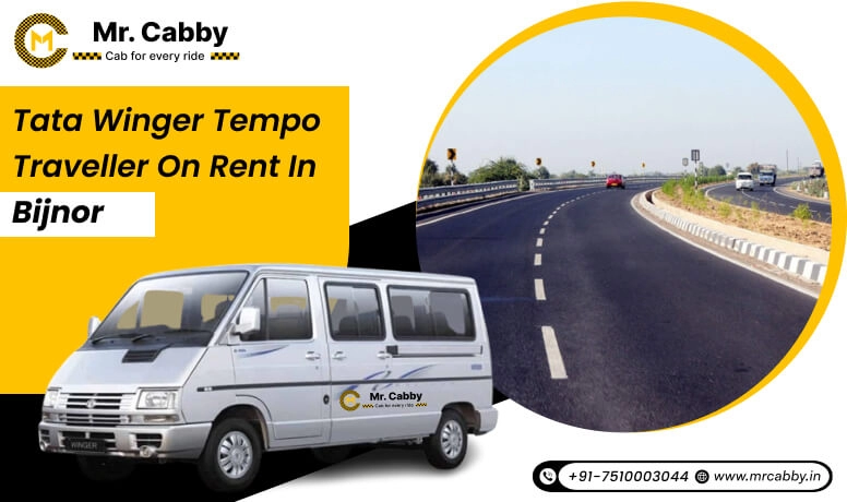 Tata Winger Tempo Traveller in Bijnor, Tata Winger Car on rent in Bijnor for Group Travel with Mr. Cabby