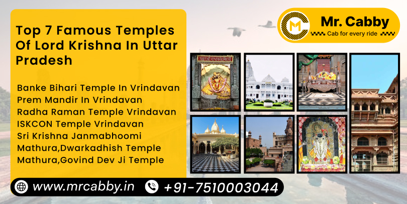 Top 7 Krishna Temples in Vrindavan & Mathura  : Spiritual Highlights | Must visit  Famous Krishna temples in Uttar Pradesh | Mr.Cabby
