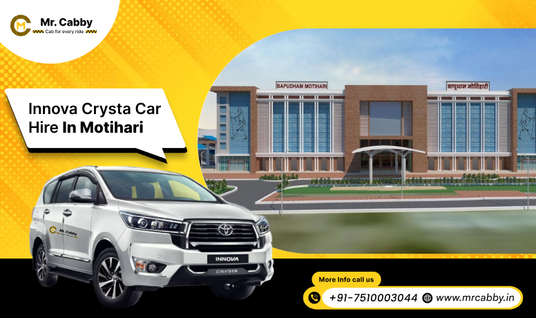 Hire Innova on Rent in Motihari, Toyota Innova Crysta car hire in Motihari, innova car rent per km - Mr. Cabby