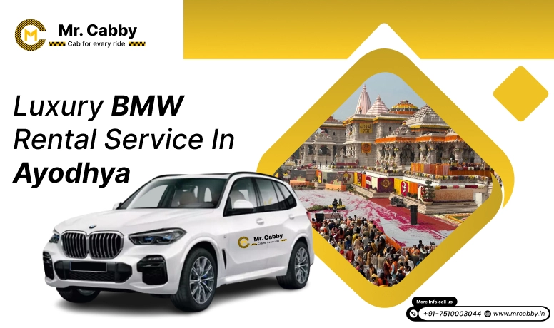 BMW on rent in Ayodhya, BMW car hire for Wedding, Pre-wedding in Ayodhya, BMW 5 Series, BMW 7 Series on Rent in Ayodhya