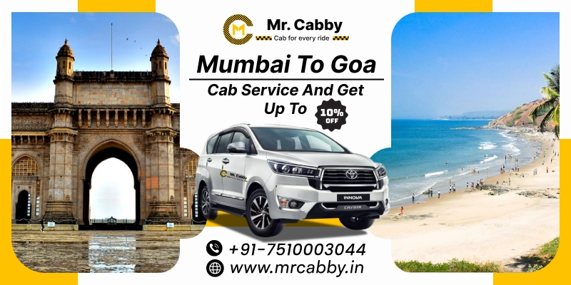 Mumbai to Goa Cab Service with Up To 10% Off | Online Mumbai to Goa Taxi Booking for One Way Trip - Mr Cabby