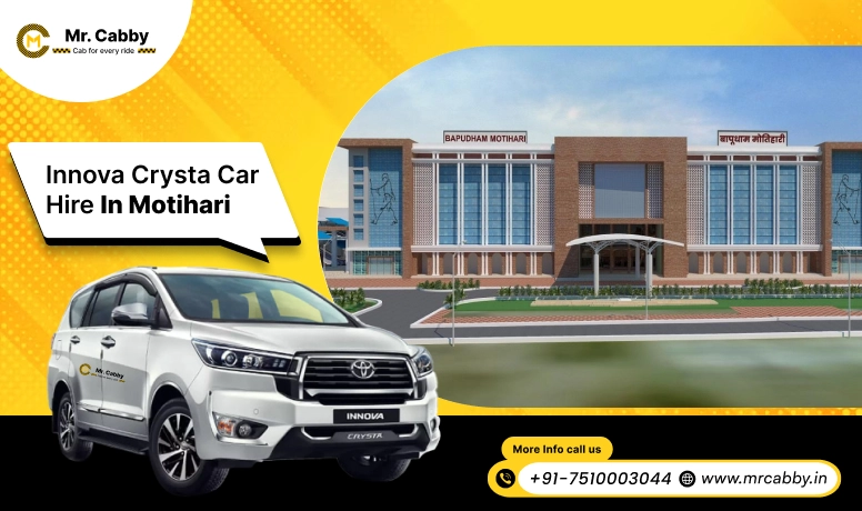 Hire Innova on Rent in Motihari, Toyota Innova Crysta car hire in Motihari, innova car rent per km - Mr. Cabby