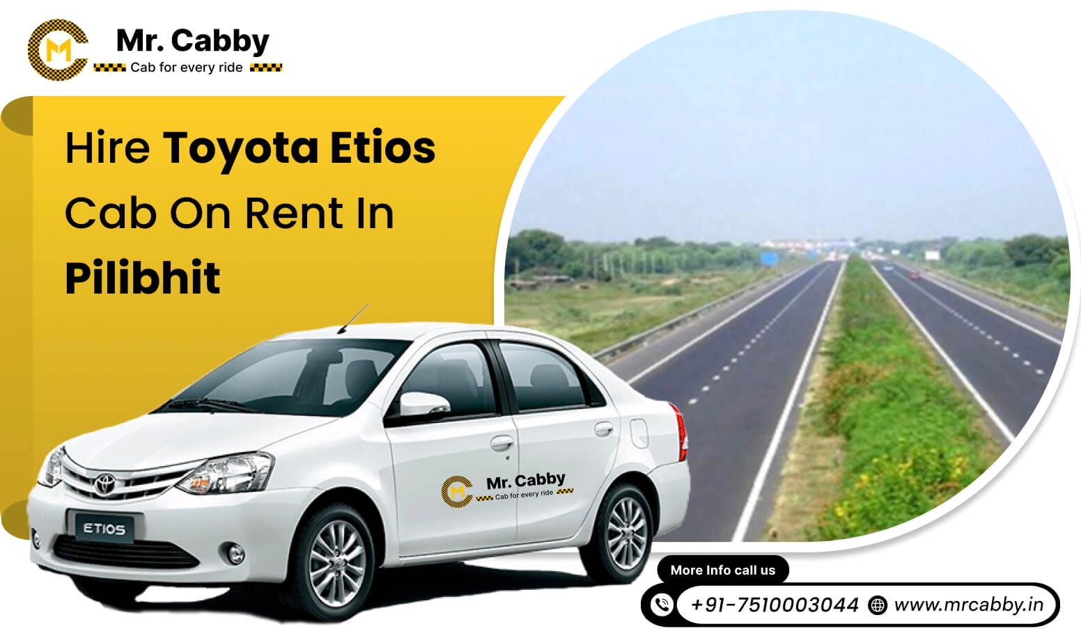 Toyota Etios Cab Hire in Pilibhit, Toyota Etios Rental Service in Pilibhit with 10% Off - Mr. Cabby