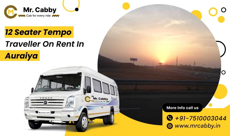 12 seater Force Tempo Traveller in Auraiya at 10% Off with Mr. Cabby for Group Travel and Tours