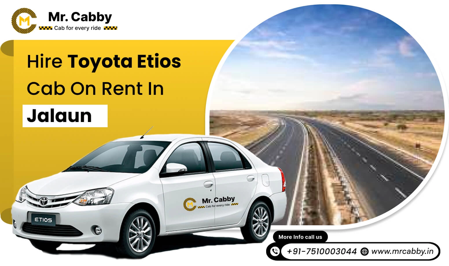 Toyota Etios Cab Hire in Jalaun, Toyota Etios Rental Service in Jalaun with 10% Off - Mr. Cabby