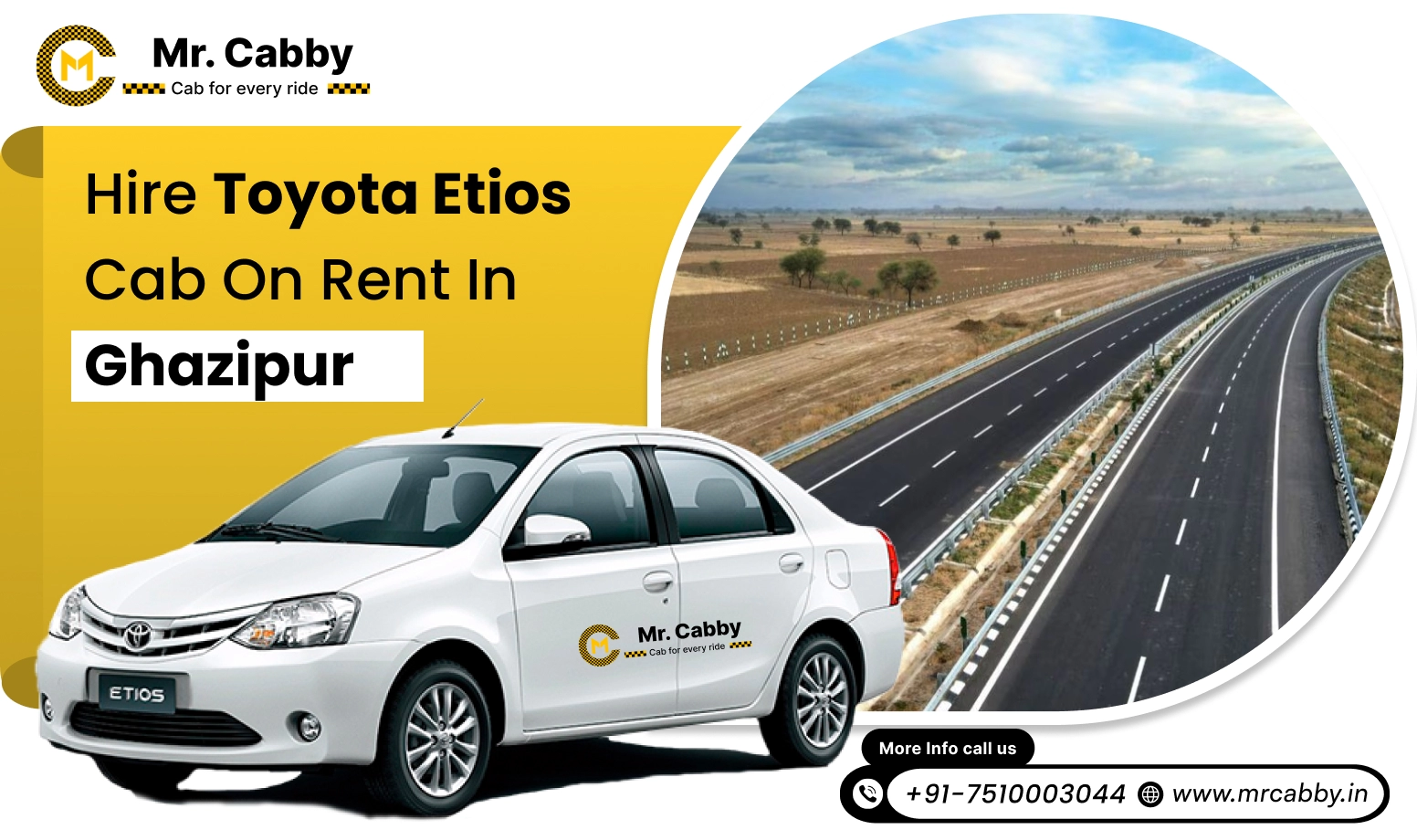 Toyota Etios Cab Hire in Ghazipur | Book Toyota Etios Rental Service in Ghazipur with 10% Off | Mr.Cabby