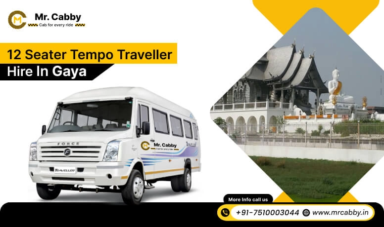 12 Seater Tempo Traveller on Rent in Gaya, Tempo Traveller 12 Seater Hire in Gaya - Mr. Cabby