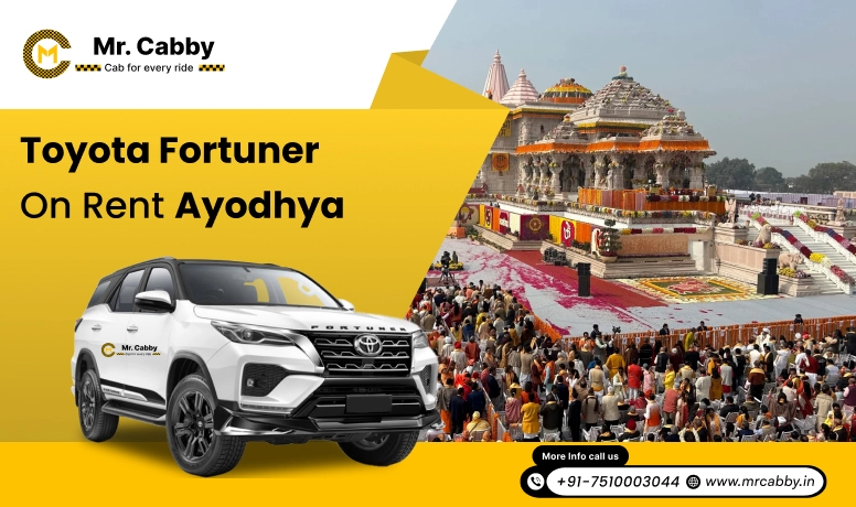 Hire Toyota Fortuner on Rent in Ayodhya, Toyota Fortuner Car Rental in Ayodhya, Fortuner Car Hire for Wedding in Ayodhya - Mr. Cabby