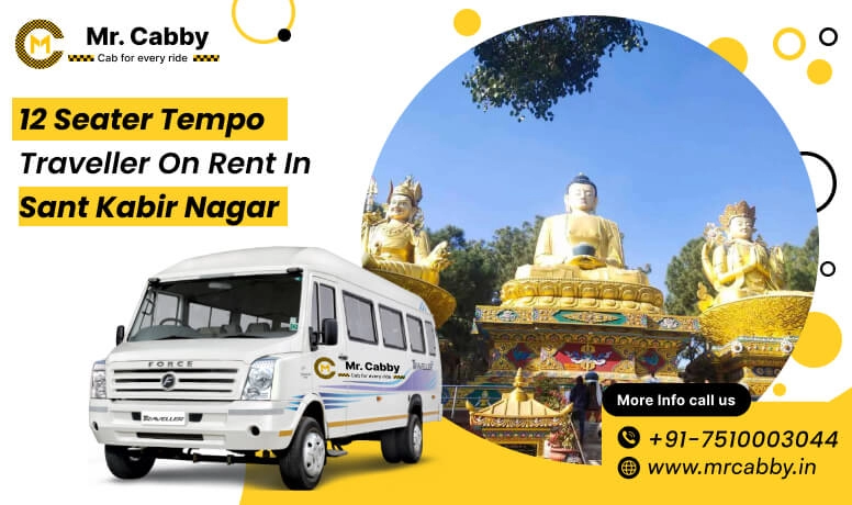 12 seater Force Tempo Traveller in Sant Kabir Nagar at 10% Off with Mr. Cabby for Group Travel and Tours