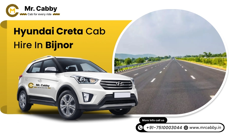 Hire Hyundai Creta Cab on Rent in Bijnor, 7 seater hyundai creta Taxi Service in Bijnor 