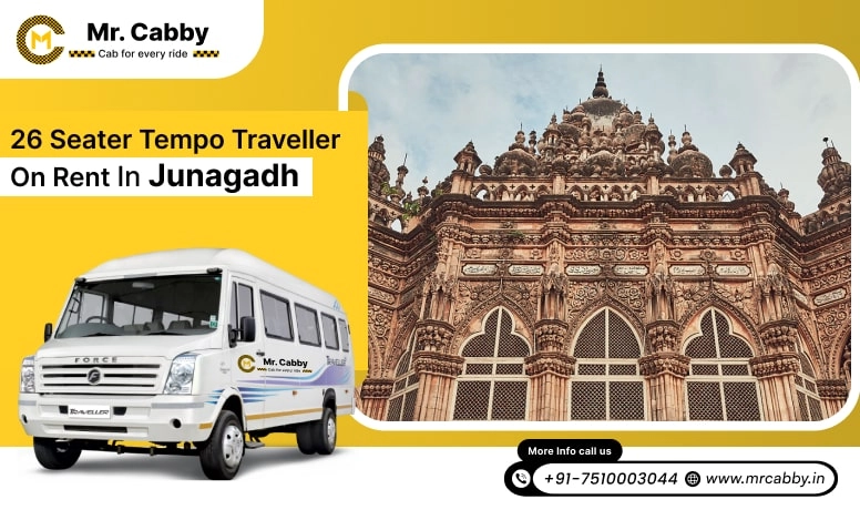 26 Seater Tempo Traveller on Rent in Junagadh, Hire 26 Seater Tempo Traveller in Junagadh, Tempo Traveller 26 Seater in Junagadh - Mr. Cabby