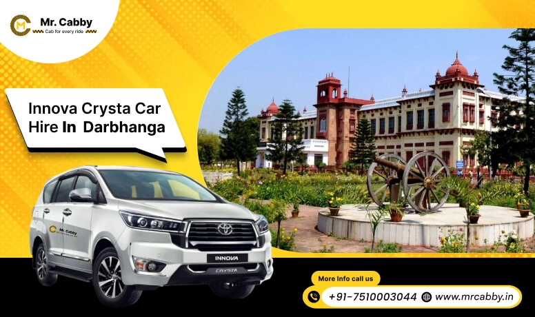 Hire Innova on Rent in Darbhanga, Toyota Innova Crysta car hire in Darbhanga, innova car rent per km - Mr. Cabby