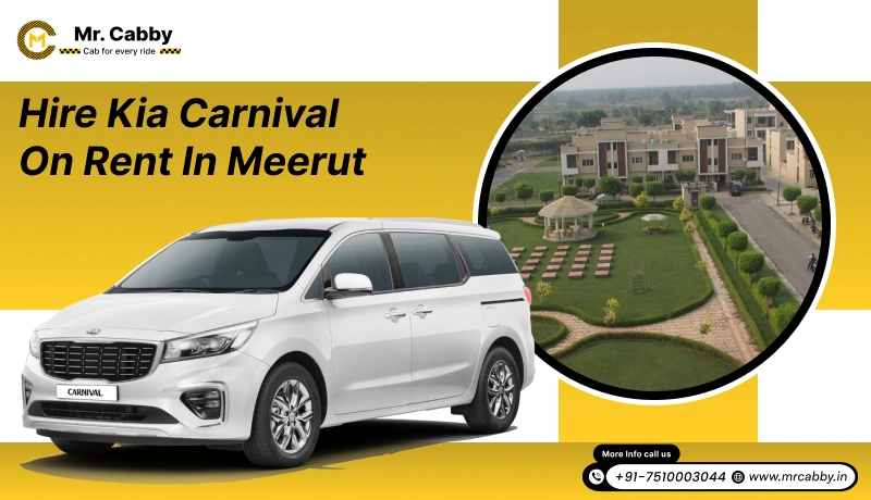  Kia Carnival on Rent in Meerut, Hire 9 Seater Kia Carnival on Rent in Meerut - Mr. Cabby