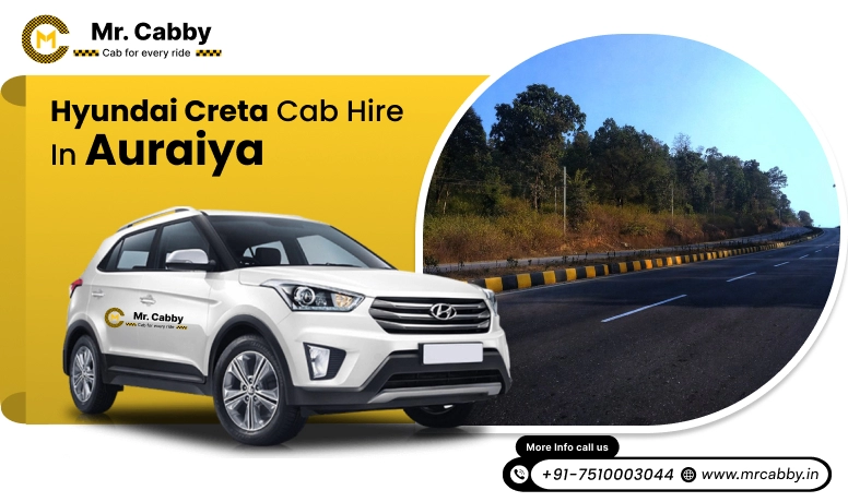 Hire Hyundai Creta Cab on Rent in Auraiya, 7 Seater Hyundai Creta Taxi Service in Auraiya - Mr. Cabby