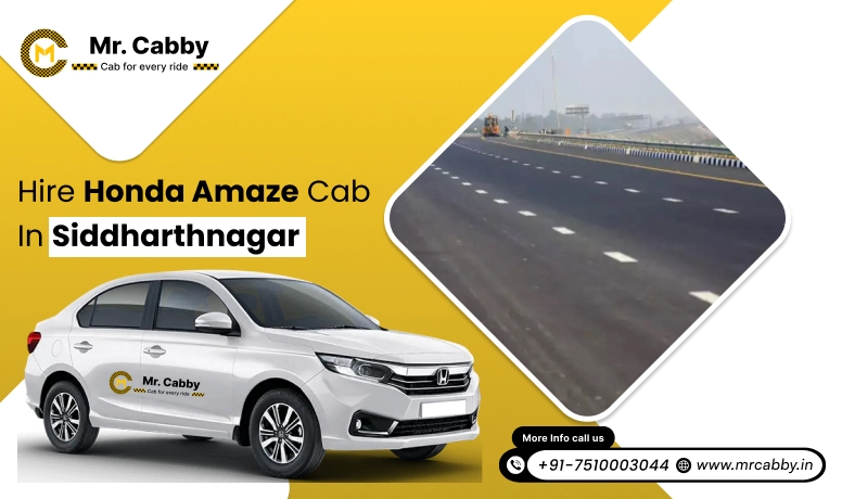 Honda Amaze Cab Hire for Outstation in Siddharthnagar, Honda Amaze Taxi Rental in Siddharthnagar - Mr. Cabby 