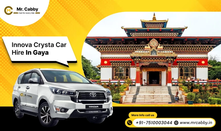 Hire Innova on Rent in Gaya, Toyota Innova Crysta car hire in Gaya, Innova car rent per km - Mr. Cabby