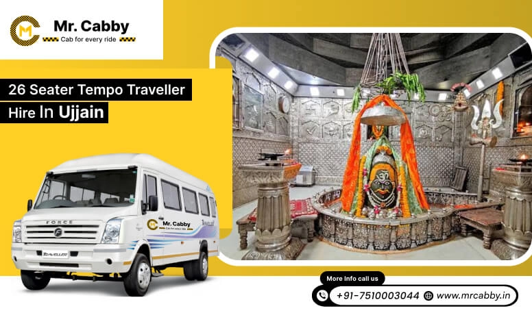 26 Seater Tempo Travellers on Rent in Ujjain, Tempo Traveller 26 Seater on Rent per Km in Ujjain