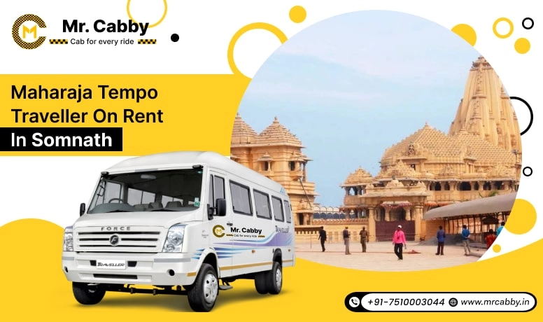 Maharaja Tempo Traveller on Rent in Somnath, Maharaja Tempo Traveller in Somnath, Maharaja Tempo Traveller Rental in Somnath - Mr. Cabby