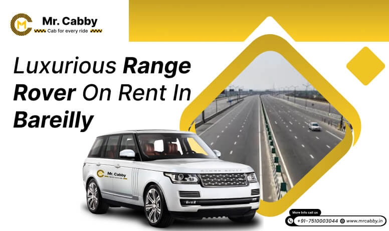 Range Rover on Rent in Bareilly, Range Rover Car Rental Service in Bareilly, White Range Rover Wedding Car Hire in Bareilly- Mr. Cabby
