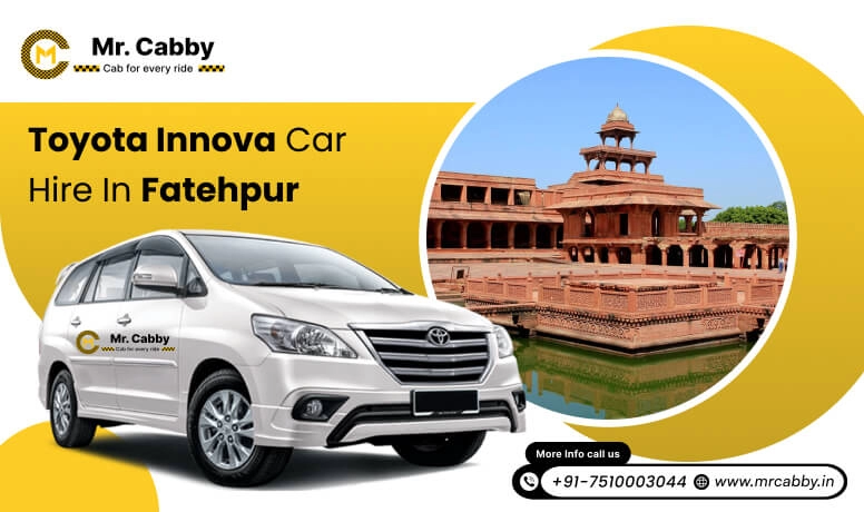 Toyota Innova Crysta car hire in Fatehpur, Innova (7+1) on rent in Fatehpur - Mr. Cabby