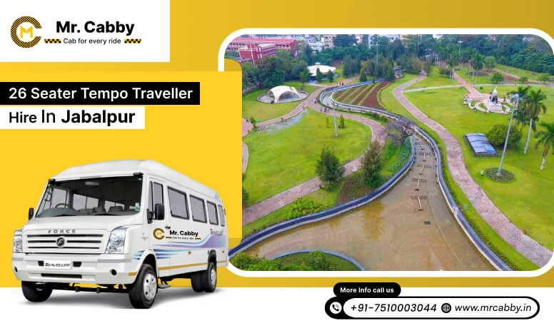 26 Seater Tempo Travellers on Rent in Jabalpur, Tempo Traveller 26 Seater on Rent per Km in Jabalpur