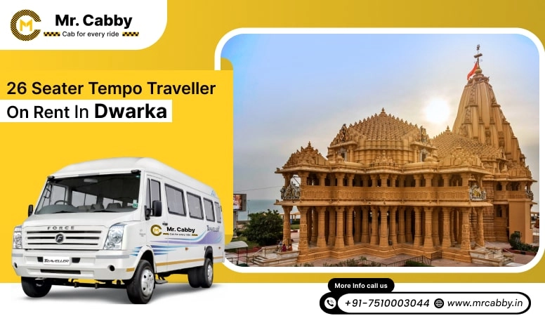 26 Seater Tempo Traveller on Rent in Dwarka, Hire 26 Seater Tempo Traveller in Dwarka - Mr. Cabby