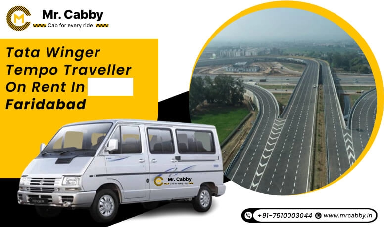Book Tata Winger tempo traveller on rent in your Faridabad at an affordable rate | Mr. Cabby