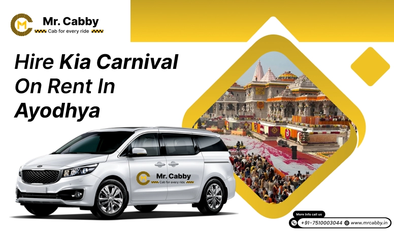  Kia Carnival on Rent in Ayodhya, 9 Seater Kia Carnival on Rent in Ayodhya - Mr. Cabby