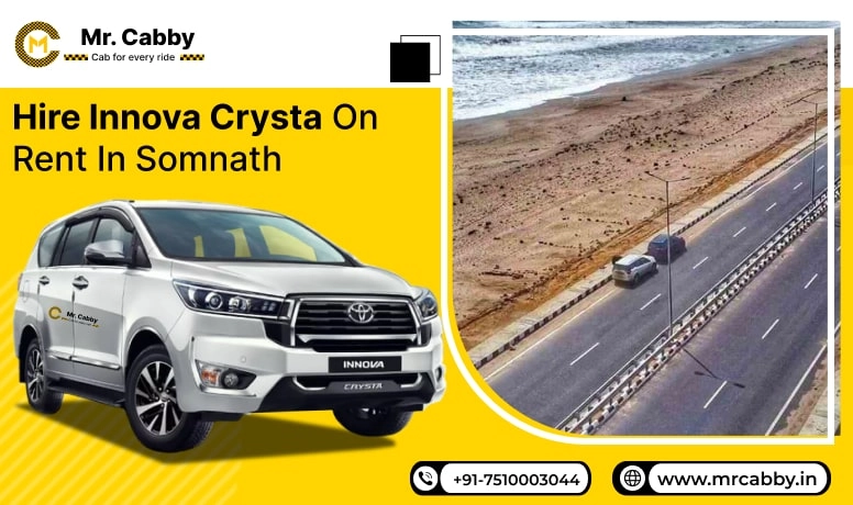 Hire Innova Crysta on Rent in Somnath, Hire Innova Crysta Car in Somnath, Innova Car Rent INR 18/Km in Somnath- Mr. Cabby