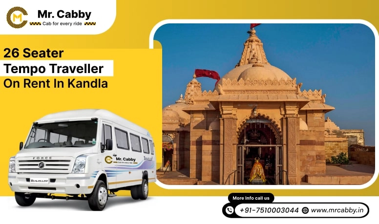 26 Seater Tempo Traveller on Rent in Kandla, Hire 26 Seater Tempo Traveller in Kandla, Tempo Traveller 26 Seater in Kandla  - Mr. Cabby