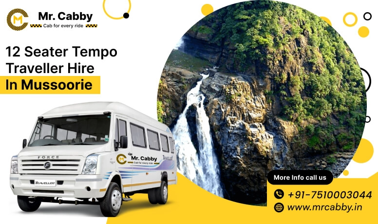 12 Seater Tempo Traveller on Rent in Mussoorie, Tempo Traveller 12 Seater Hire on Rent in Mussoorie - Mr. Cabby