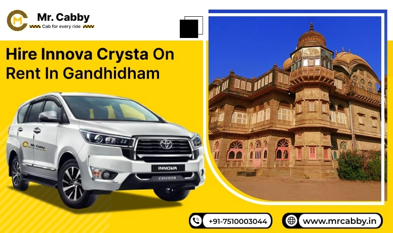 Hire Innova Crysta on Rent in Gandhidham, Toyota Innova Crysta Car Hire in Gandhidham, Innova Car Rent Per Km in Gandhidham - Mr. Cabby