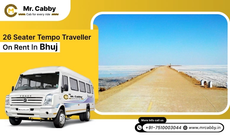 26 Seater Tempo Traveller on Rent in Bhuj, Hire 26 Seater Tempo Traveller in Bhuj - Mr. Cabby