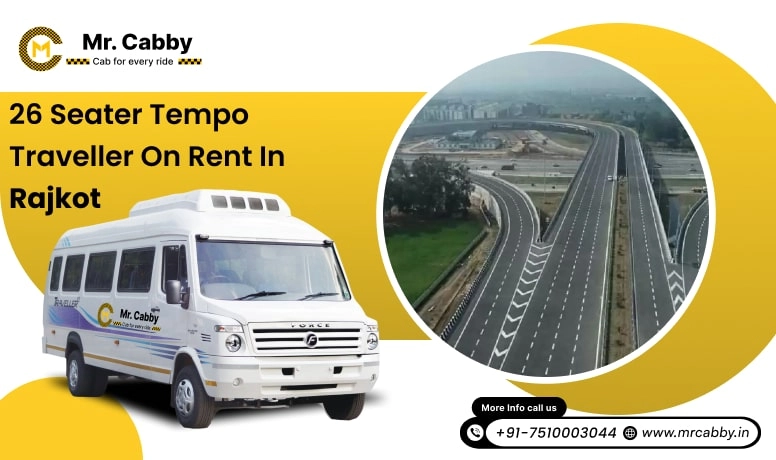 26 Seater Tempo Traveller on Rent in Rajkot, Hire 26 Seater Tempo Traveller in Rajkot - Mr. Cabby