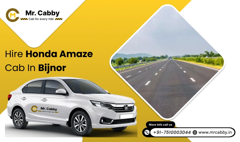 Honda Amaze Cab hire for outstation in Bijnor, Honda Amaze Taxi Rental in Bijnor  |-Mr. Cabby 