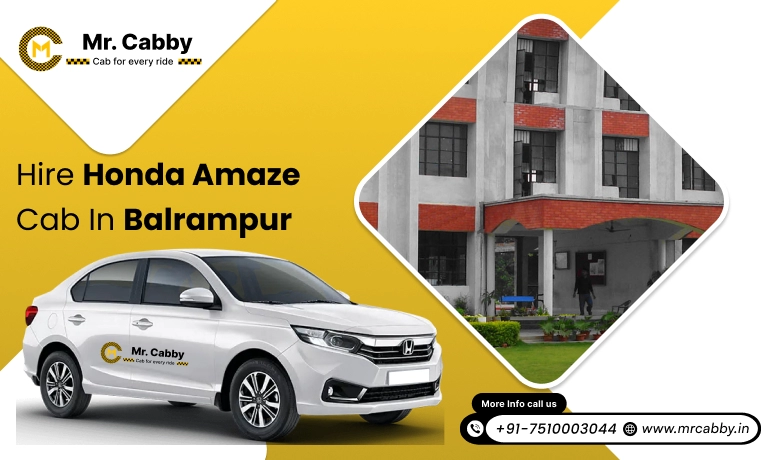Hire Honda Amaze Taxi on rent  in Balrampur, Honda Amaze cab hire in Balrampur with a driver - Mr. Cabby 