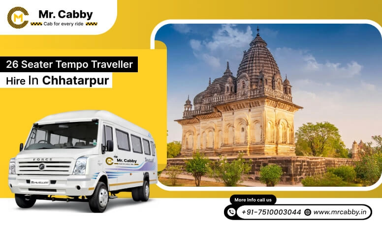 26 Seater Tempo Travellers on Rent in Chhatarpur, Tempo Traveller 26 Seater on Rent per Km in Chhatarpur