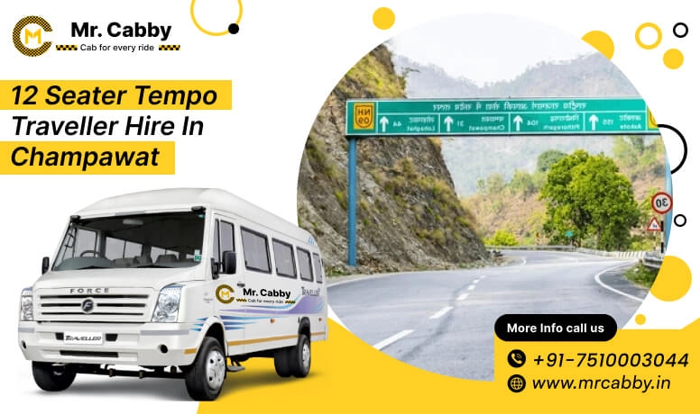 12 Seater Tempo Traveller on Rent in Champawat, Tempo Traveller 12 Seater Hire on Rent in Champawat - Mr. Cabby