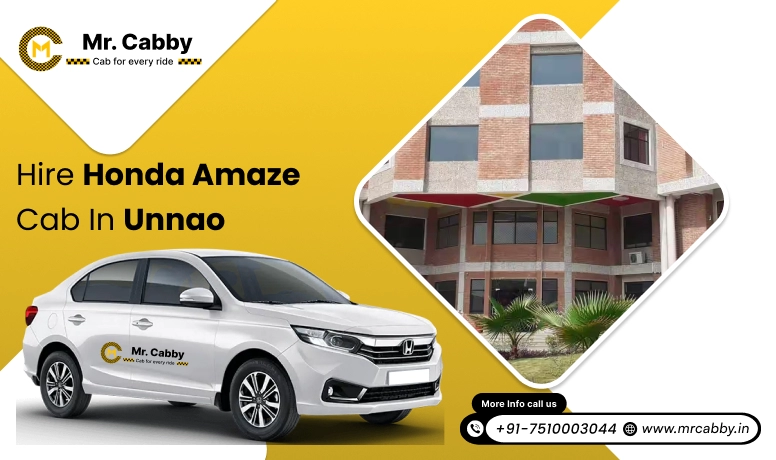 Hire Honda Amaze cab on rent in Unnao, Honda Amaze car hire in Unnao with a driver 
