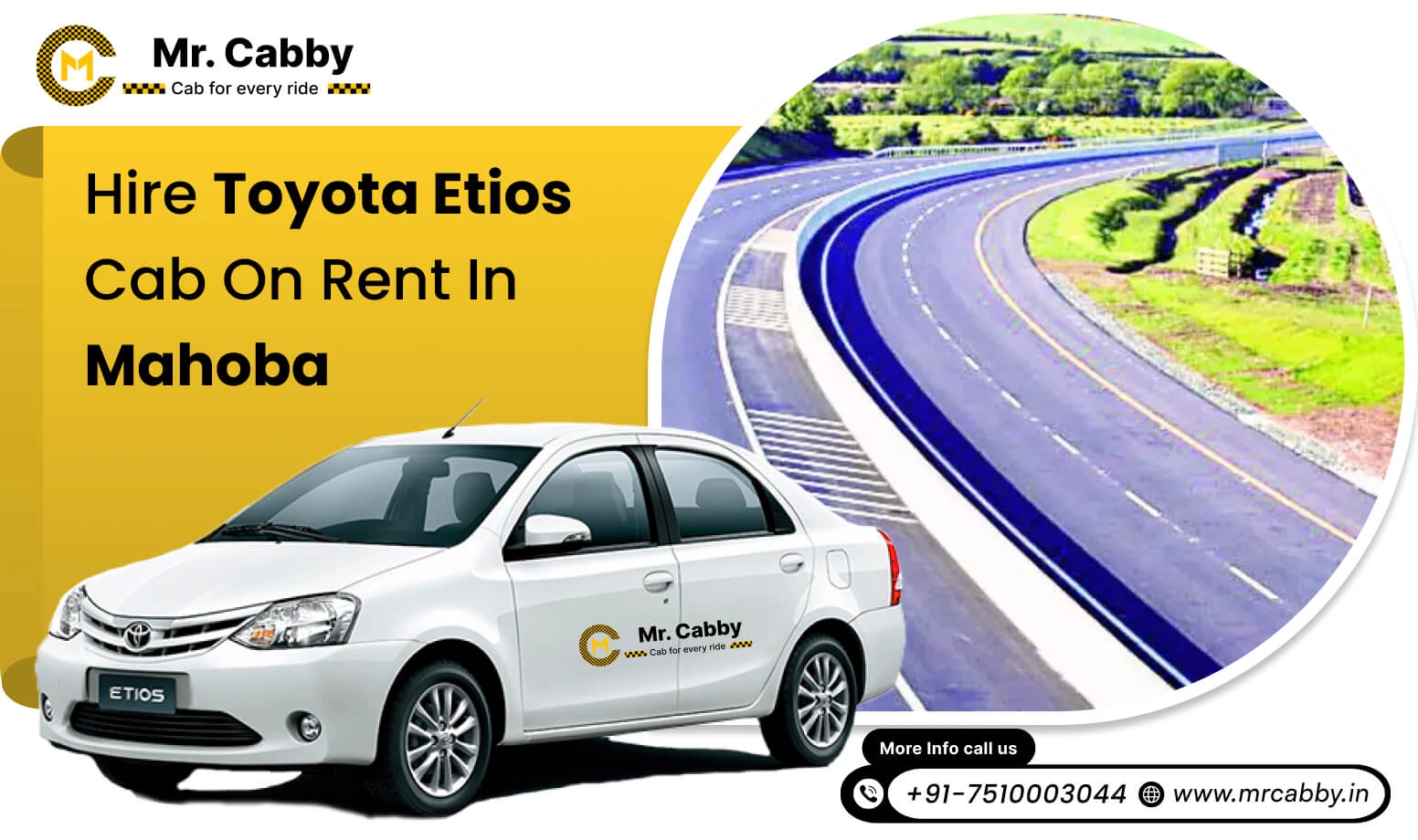 Best Toyota Etios cab hire in Mahoba, Toyota Etios rental service in Mahoba and Get 10% off - Mr. Cabby