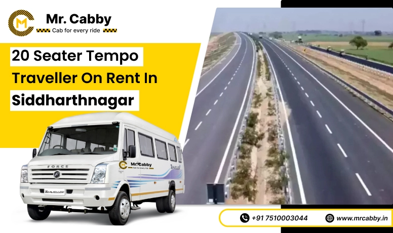 20, 25, 26 Seater Tempo Traveller in Siddharthnagar for Outstation and Get 10% Off - Mr. Cabby