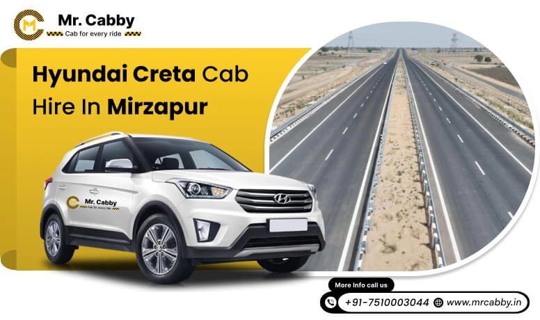 Hire Hyundai Creta cab on rent in Mirzapur, 7 seater Hyundai Creta Taxi service in Mirzapur - Mr. Cabby