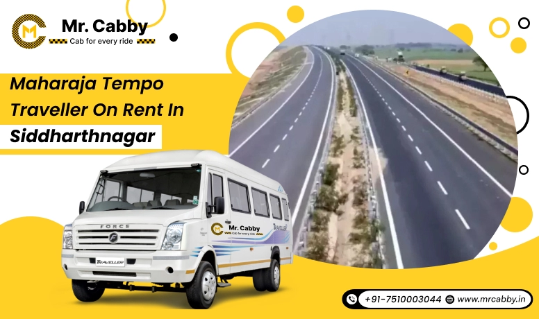 9, 12, 16 seater Maharaja Tempo Traveller in Siddharthnagar, Maharaja Tempo Traveller on Rent in Siddharthnagar @ Rs. 22 /km - Mr. Cabby