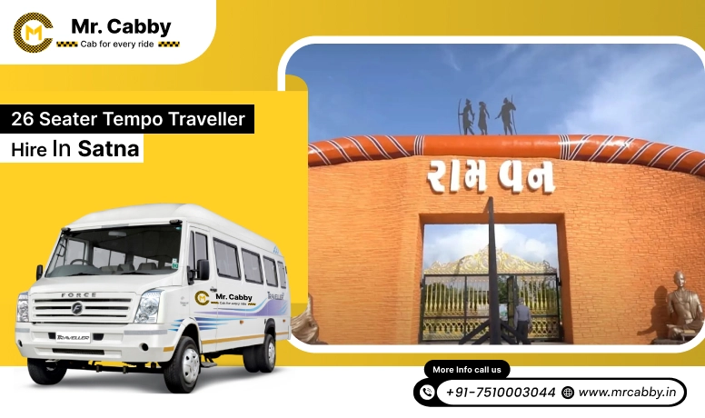 26 Seater Tempo Travellers on Rent in Satna, Tempo Traveller 26 Seater on Rent per Km in Satna