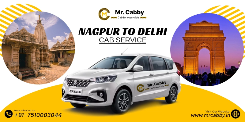 Book Nagpur to Delhi Cab Service, Nagpur to Delhi cab hire for One Way or Round Trip, Nagpur to Delhi Taxi Fare Rs.12/ KM