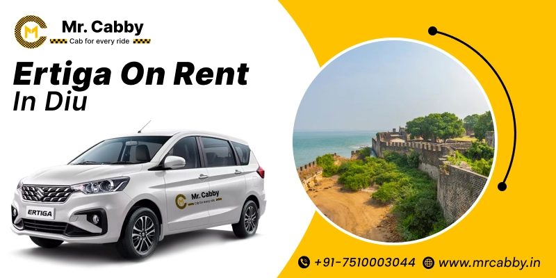 Ertiga on Rent in Diu | Ertiga Car Rental Service in Diu for one-way and round-trips fare starts @ just Rs. 13/km